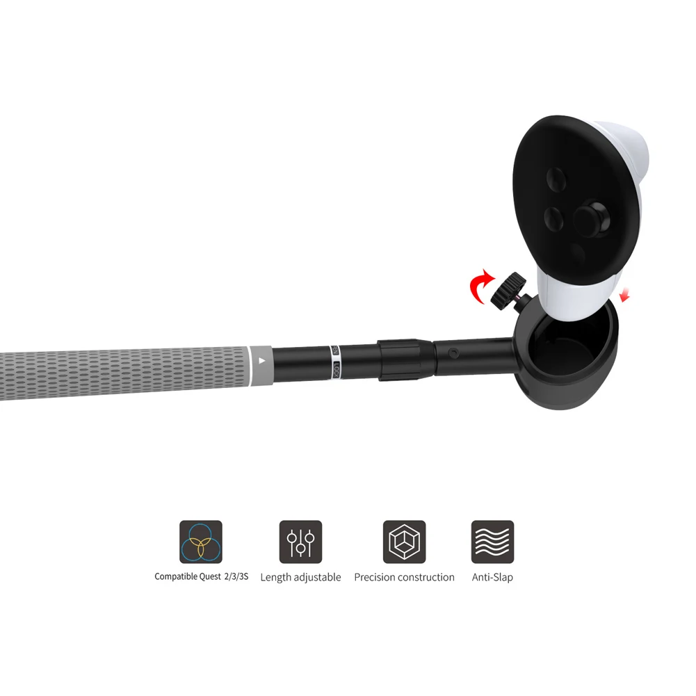 VR Klub Golf Perlengkapan Klub Golf Anti-selip Pegangan Golf VR Pegangan Klub Golf VR untuk Pengontrol Meta Quest 3S/Quest 3/Quest 2