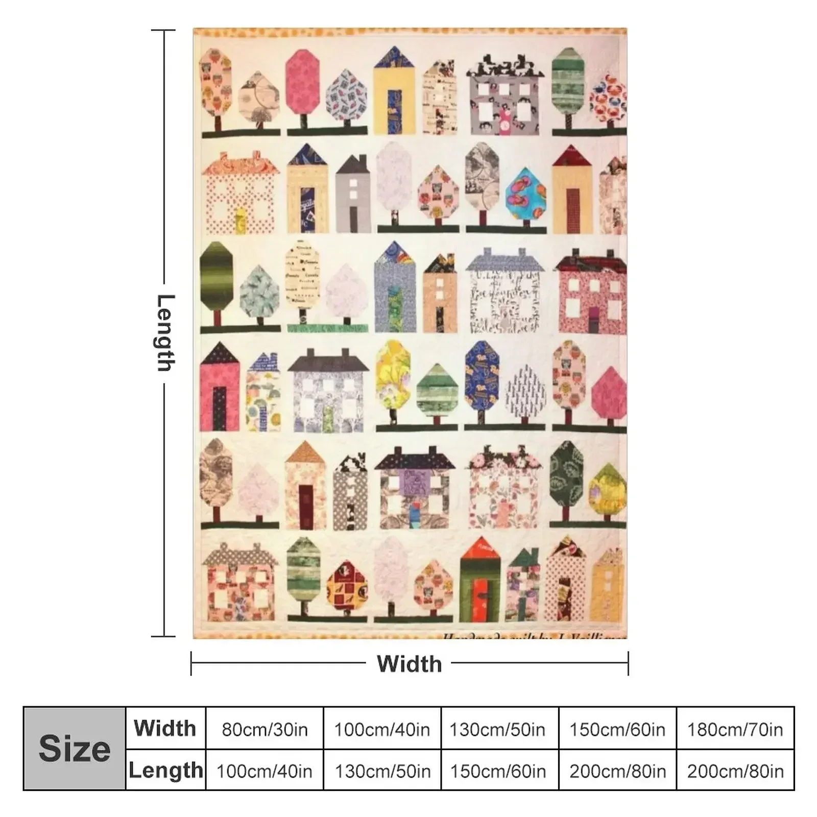 Neighborhood Quilt Throw Blanket couch cozy soft plush fuzzy picnic outdoor blanket