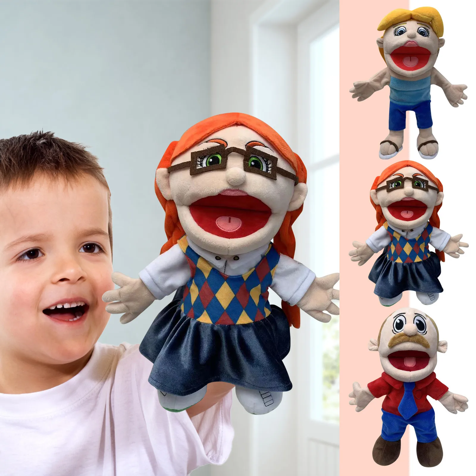 Hand Puppet For Play House, Mischievous Funny Puppets Toy With Working Mouth,Kid's Gift For Birthday Christmas Halloween Party