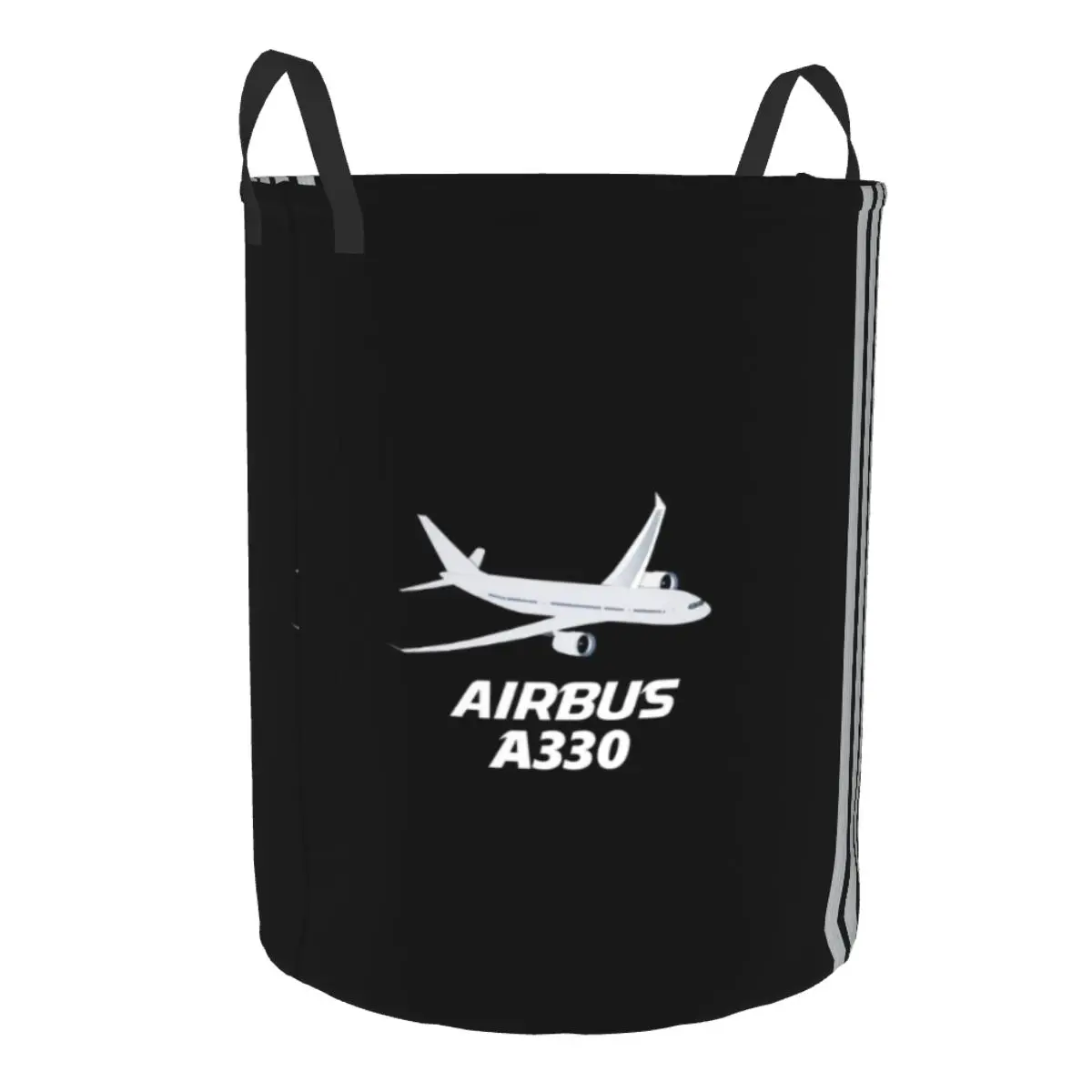 Airbus A330 Captain Stripes Laundry Hamper Large Storage Basket Pilot Aviation Aviator Airplane Girls Boys Toy Organizer