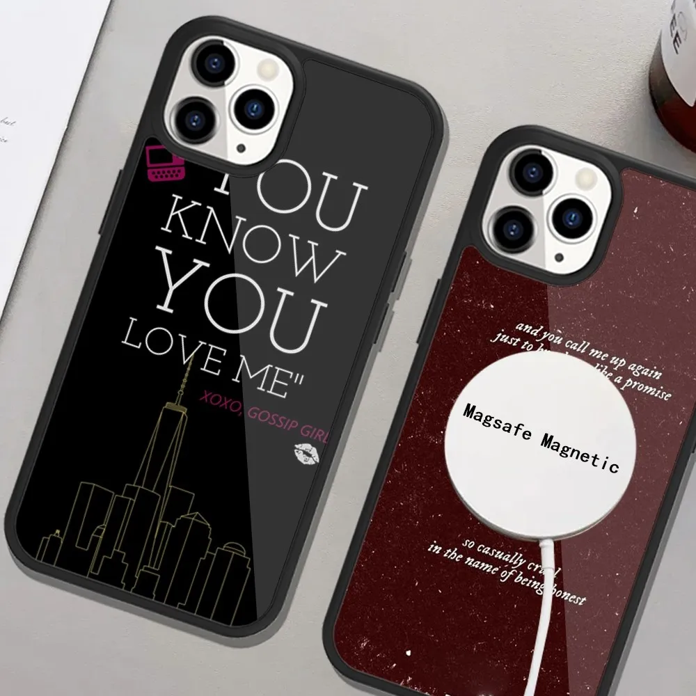 You Know You Love Me XOXO Gossip Girl Phone Case For iPhone Magsafe Magnetic 15 14 13 12 11 Plus Pro Max Wireless Charging