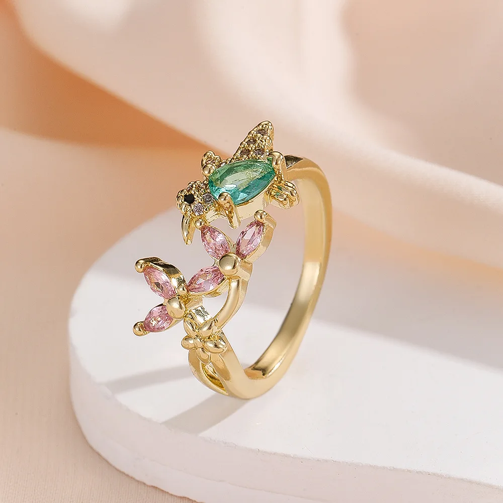 الذهب والفضة زركونيا سحر الكفة أقراط للنساء النحاس مطعمة الماس الطيور سحر الشكل التبعي #6