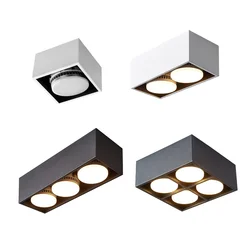Surface Mount Not Dimmable Square LED Downlight with Replaceable Gx53 LED Lamp 9W 12W LED Spot Light for Living room Bedroom