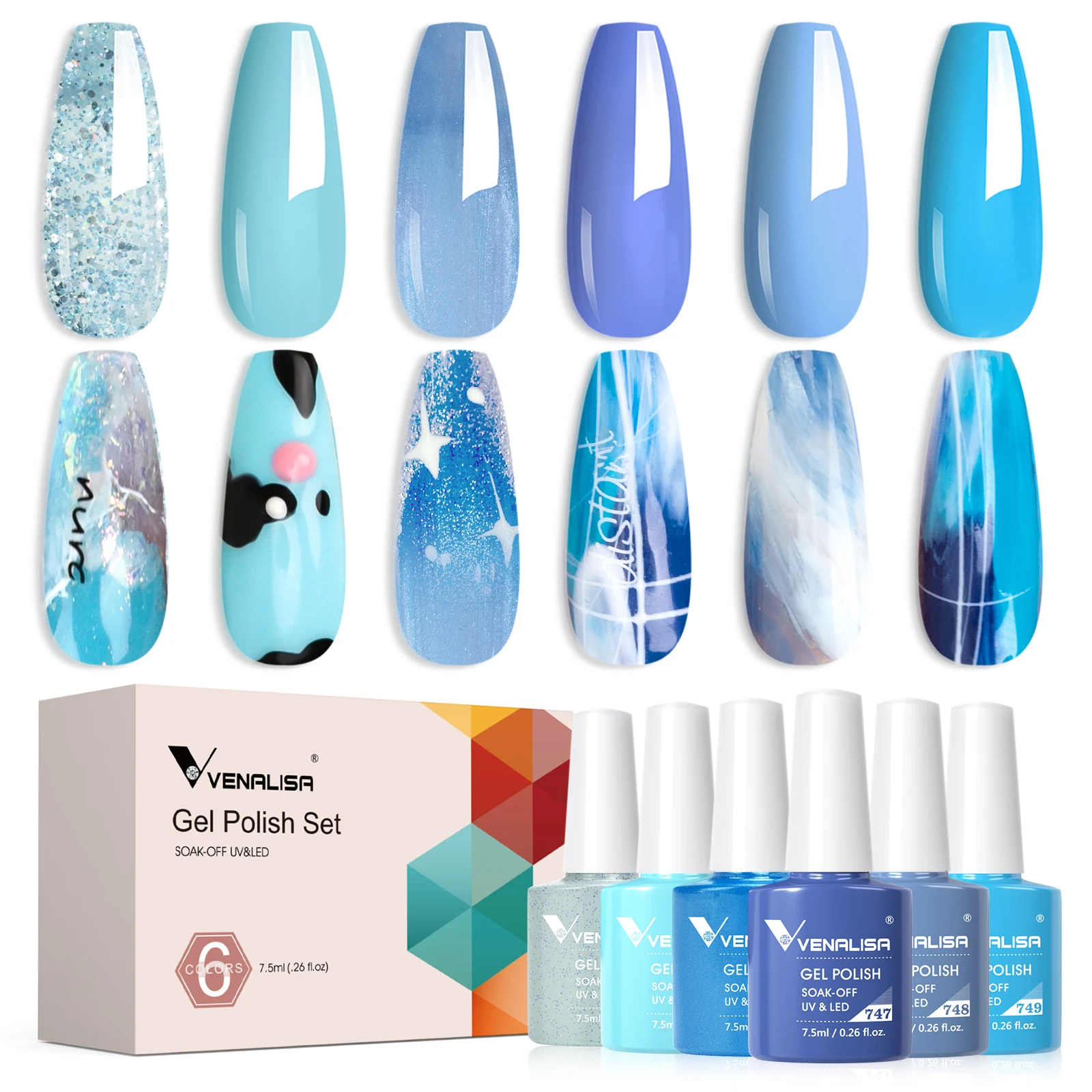 Venalisa Gel Nail Polish Summer Color Varnish Gel Set Soak Off UV LED Nail Art Gels Semi Permanent Lacquer Branded Kit