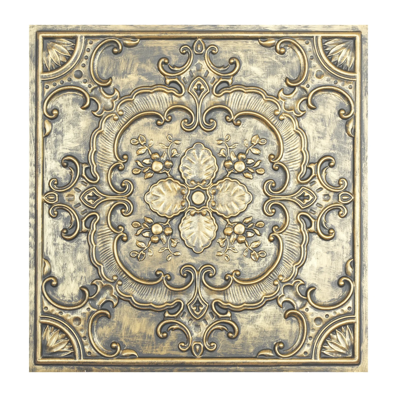 faux finishes Old Fashion Classic artistic ceiling tiles Decorative wall panels for HOTEL 10pcs PL19 Ancient gold PAINTSDECOR