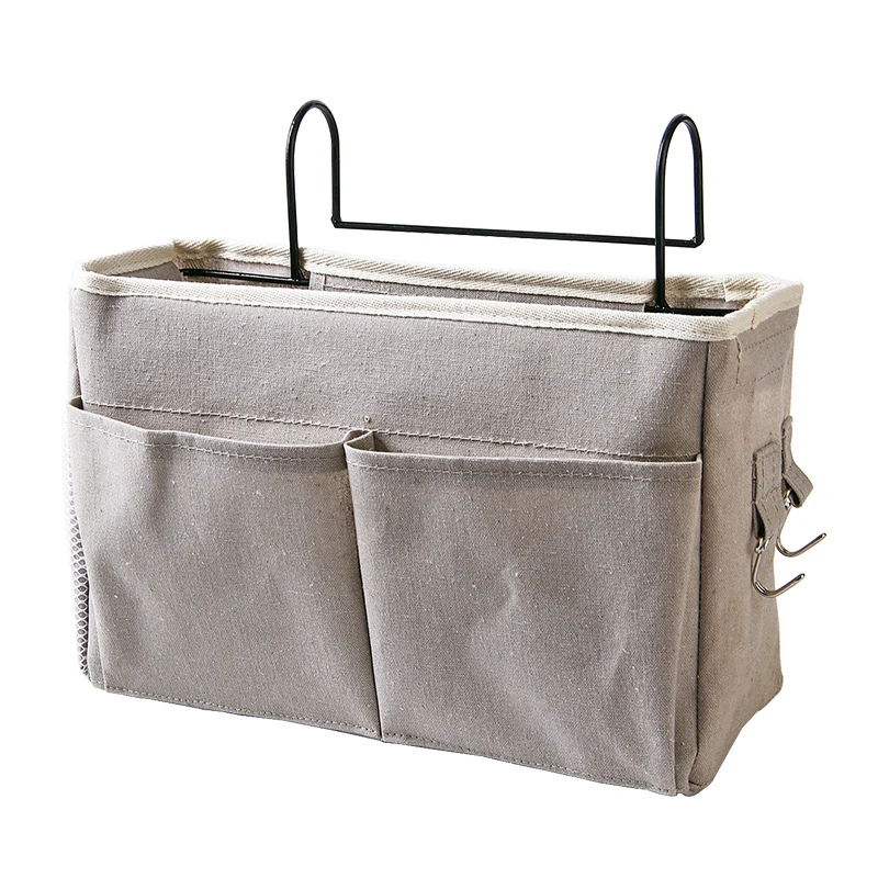 Wardrobe organizer Canvas Bedroom Bathroom Magazine tote Storage Organizador Pouch Bedside Hanging Organizer Pocket Storage Bag