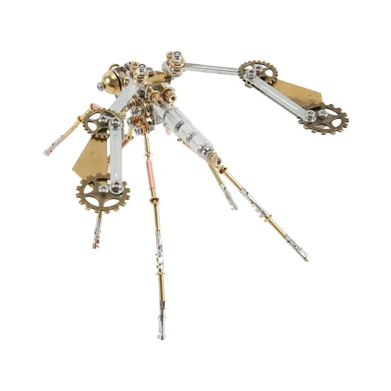 Excellent-3D Metal Ant Model Kit DIY Steampunk Mechanical Cyberpunk Insect , Retro Brass Sculpture Craft For Home Office