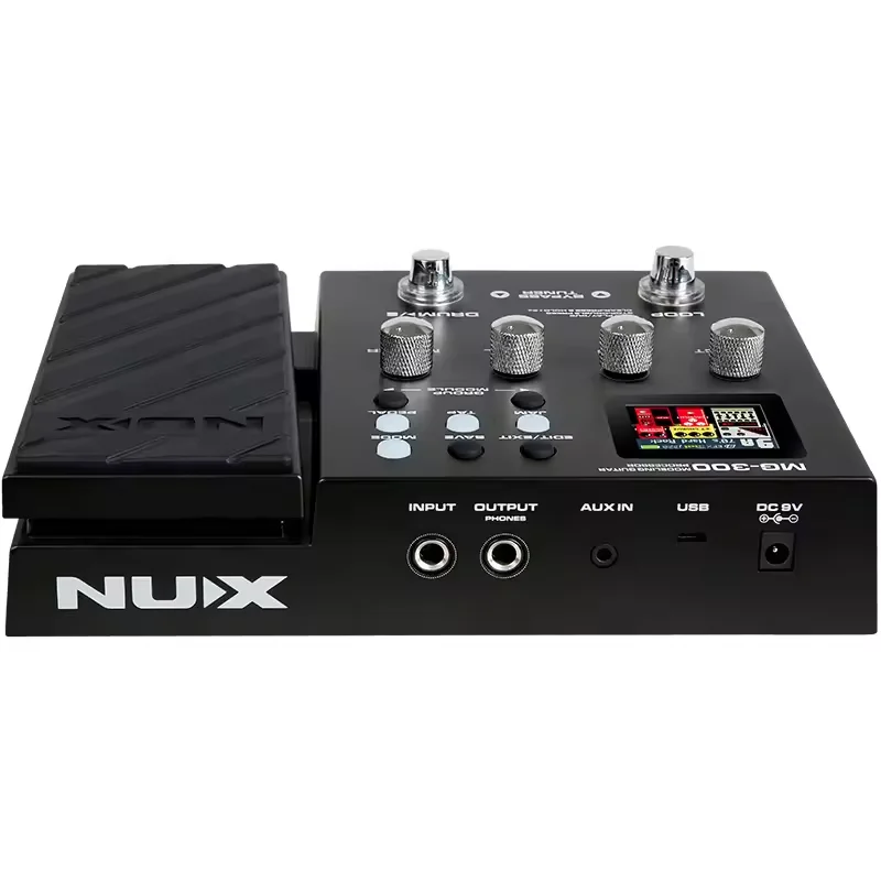 Pedal multiefectos de modelado Nux MG300 2026 para guitarra, procesador de efectos para guitarra eléctrica, pedal multiefectos para metal con perilla
