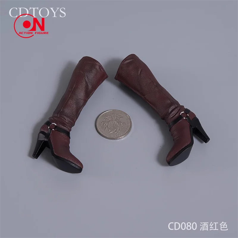 cdtoys CD080 1/6 مقياس الإناث أحذية طويلة جوفاء الأحذية نموذج صالح 12 ''أنثى الجندي عمل الشكل دمى الجسم