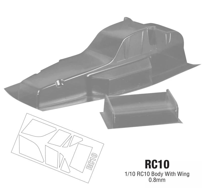 Zespół związany z rc10cc, poza samochód zabawka skorupą ciała, 1/10 RC10, zdalnie sterowany samochód wyścigowy przezroczysta skorupa ciała