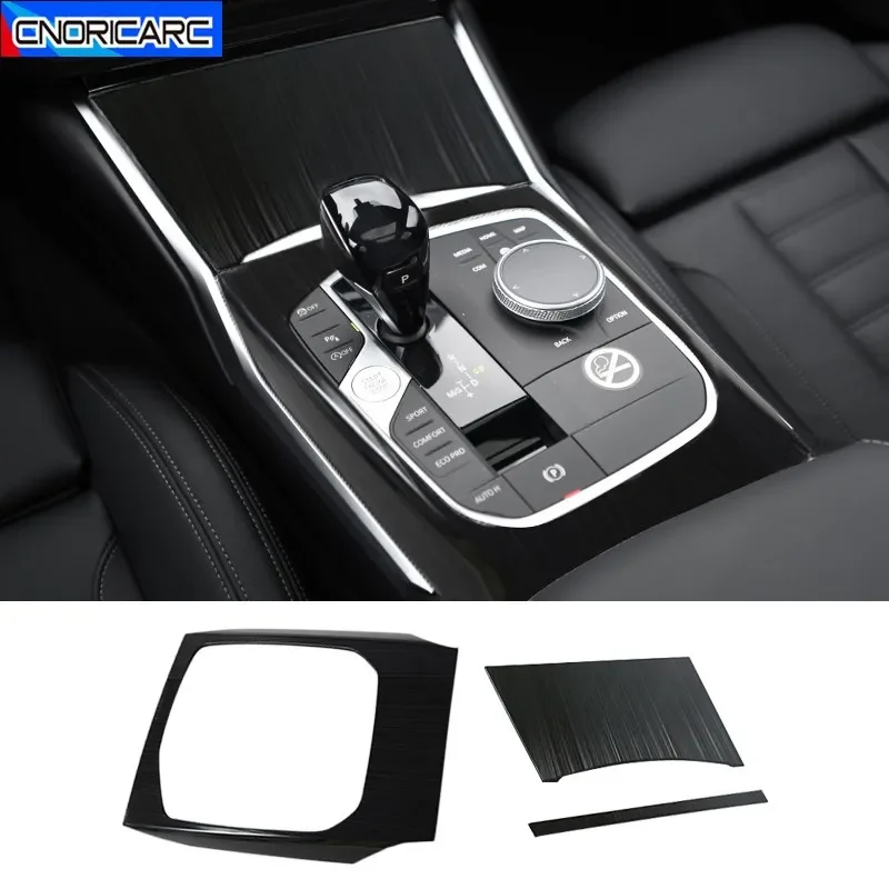 Car Center Console Gearshift Frame Decoration Sticker For BMW 3 Series G20 G28 2020 LHD Stainless Steel Interior Accessories