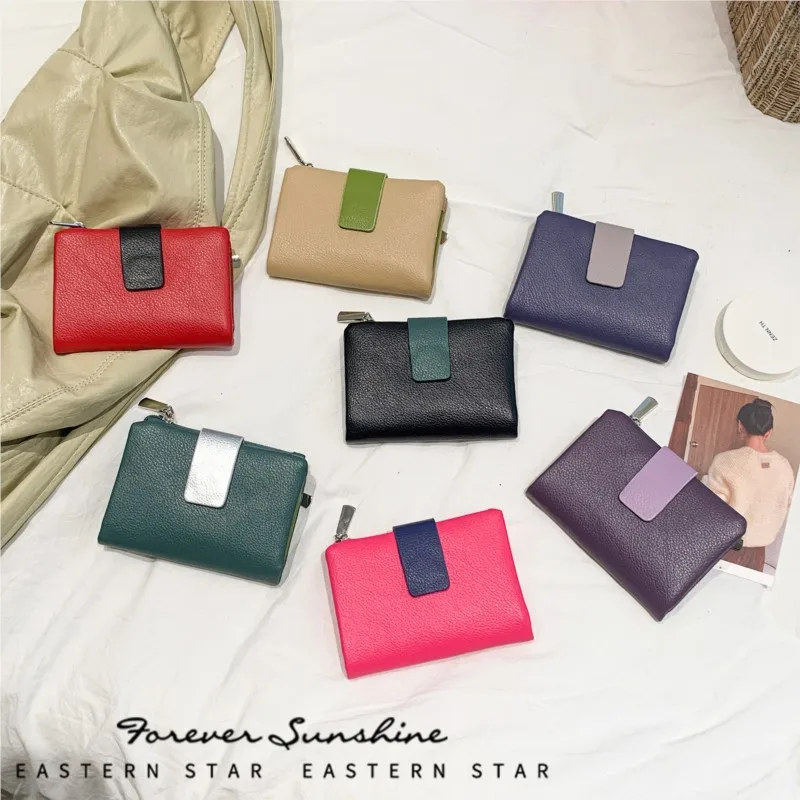 High-end ladies' wallet,two-fold multi-slot card case,business card storage holder,cartera mujer,purse female,portemonnaie damen