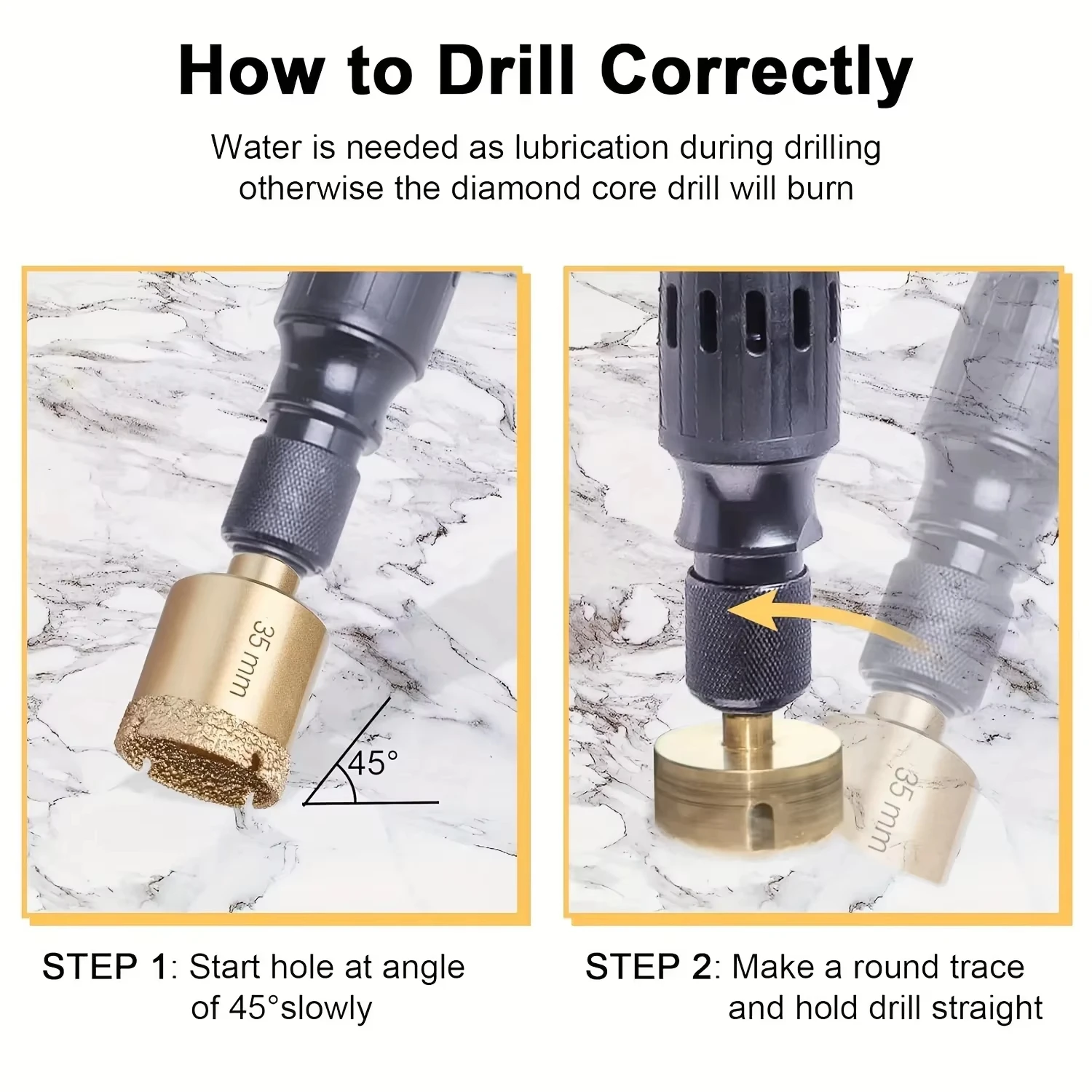 12pcs 6-35mm Diamond Brazing Drill Bit Set Box Angle Grinder Hole Opener Glass Marble Granite Ceramic Kit Stone Reaming Bit