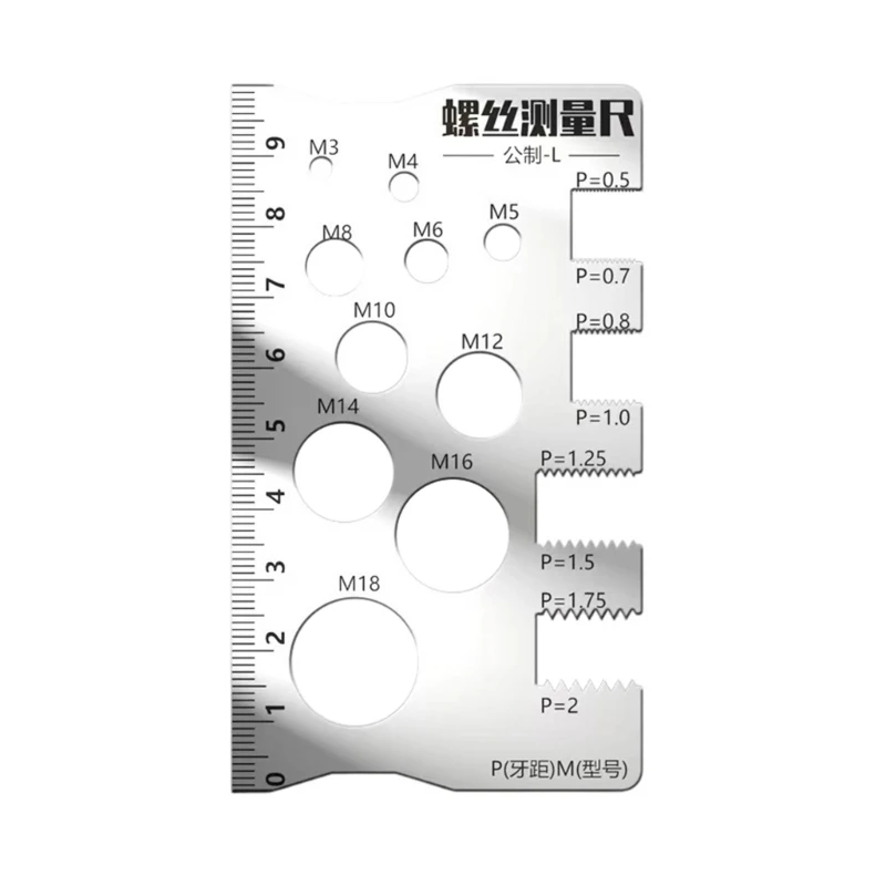 Practical Stainless Steel Thread Gauges With Drill Bit Tap Size Guide For Screws
