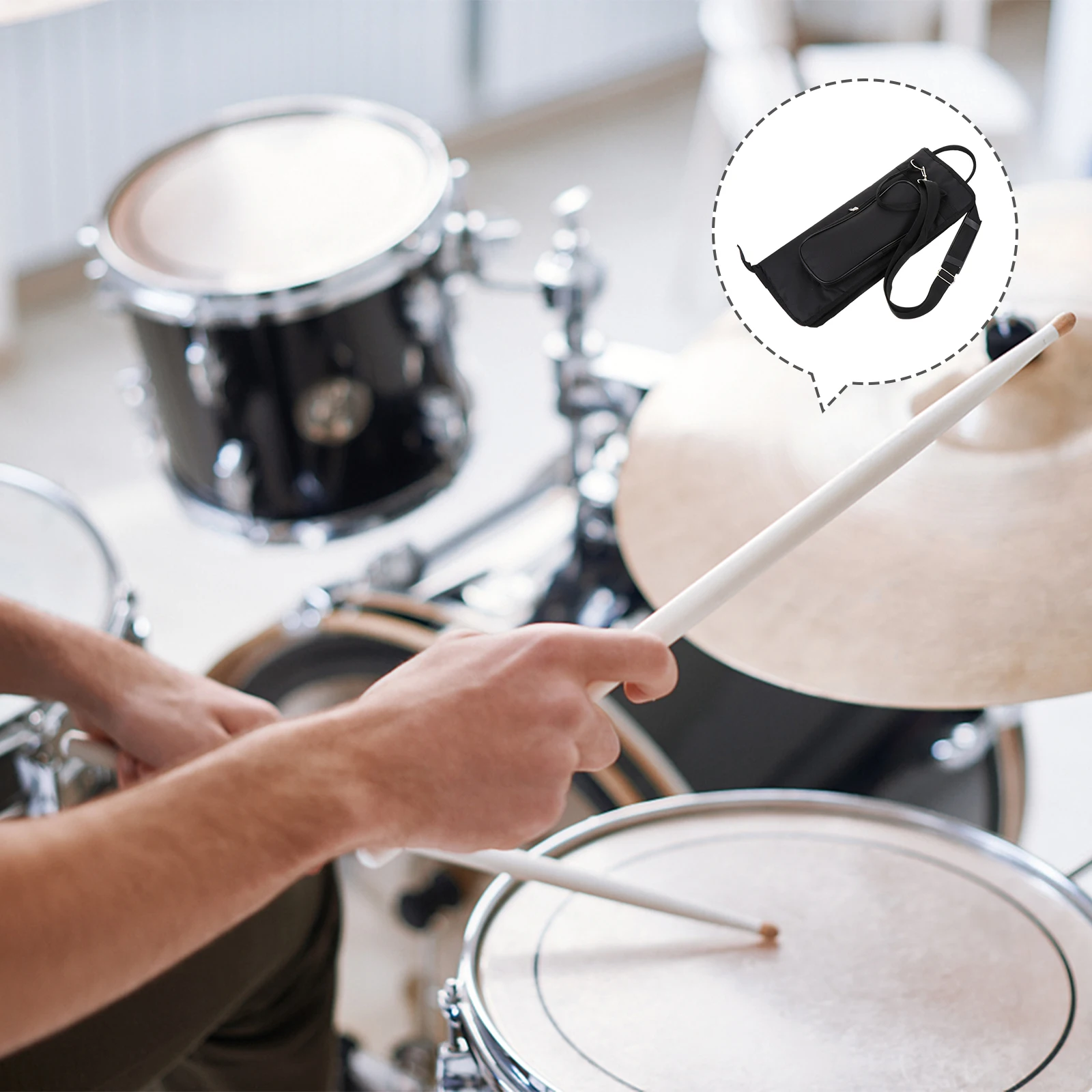 

Drum Stick Storage Bag Percussion Sticks Holder Drumsticks Case Oxford Cloth Backpack