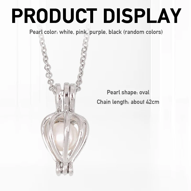 Wish Pearl Pendant Necklace Vacuum Bag/Can Natural Charm Necklace Gift Box Popular Girl Fashion Jewelry Lucky Gift Pearl Replace