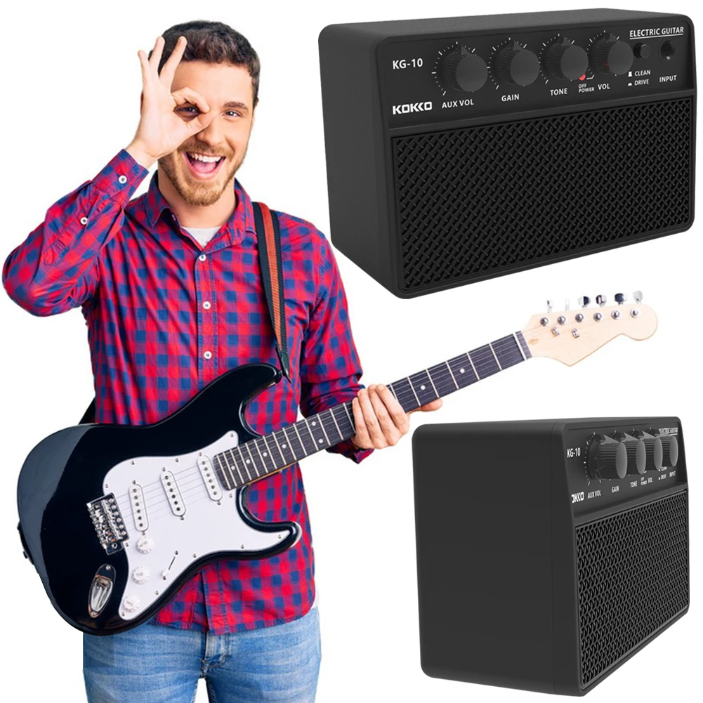 Acoustic Guitar Amp Speaker with 6.35mm Universal Interface Professional Guitar Amp Lightweight USB Charging Guitar Accessories