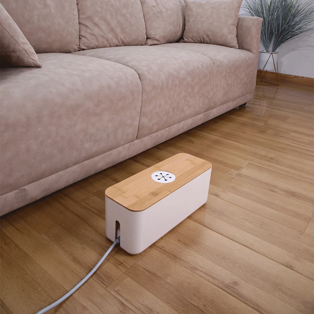 

Коробка для организации кабелей, органайзер для проводов, защита кабелей, органайзер для зарядных устройств и розеток, большая вместимость для скрытия беспорядочно расположенных кабелей