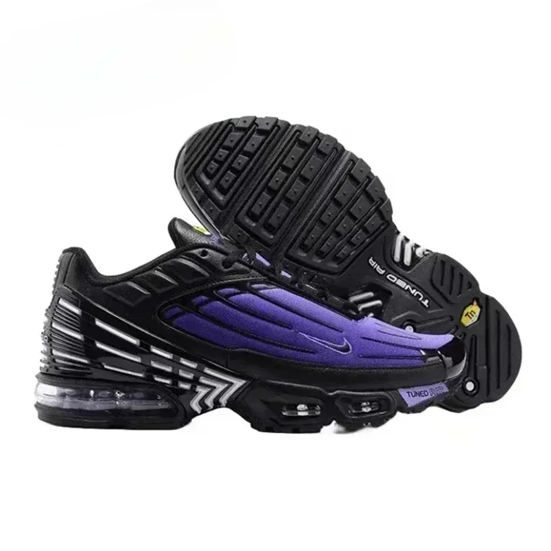 Nike Air Max Plus TN 3 Black Fashion Classics Breathable Men Sports Running Shoes Air Cushion Walking Sneakers