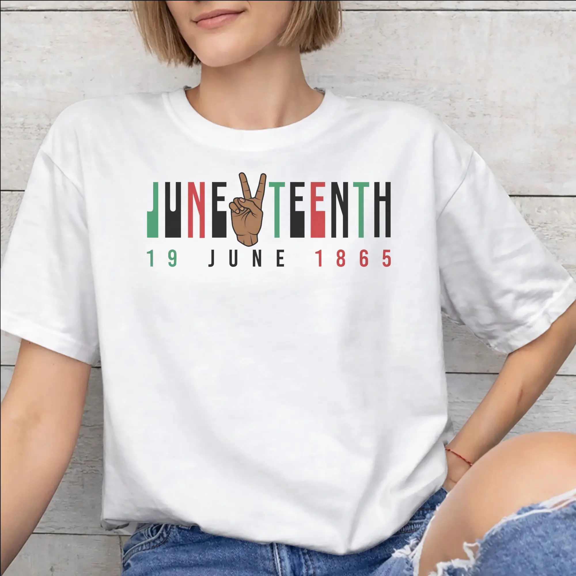 Mens Womens Juneteenth Day 1865 June 19th African American Pride Shirt Pure Cotton Print Tee Shirts  Clothing Outfits