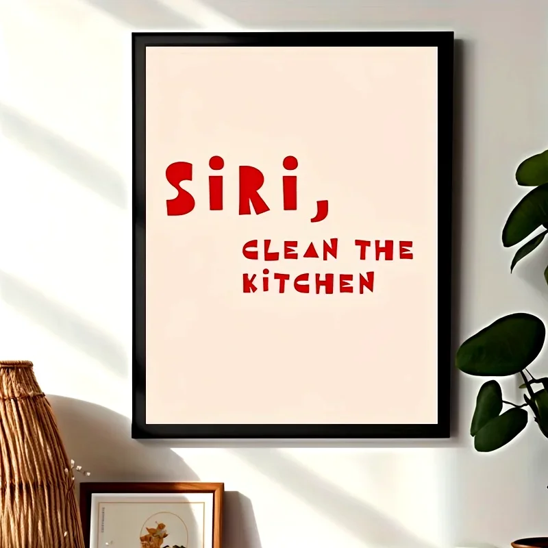 1pc Frameless Kitchen Command Art Canvas Poster 