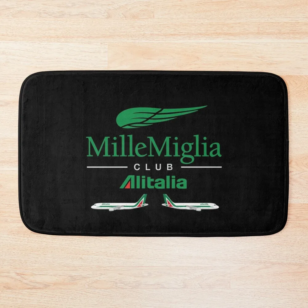 Alitalia MilleMiglia Airplane Airport Plane Farewell Homage Bath Mat Carpet Carpet Carpet Set Ofs In The Bathroom Mat