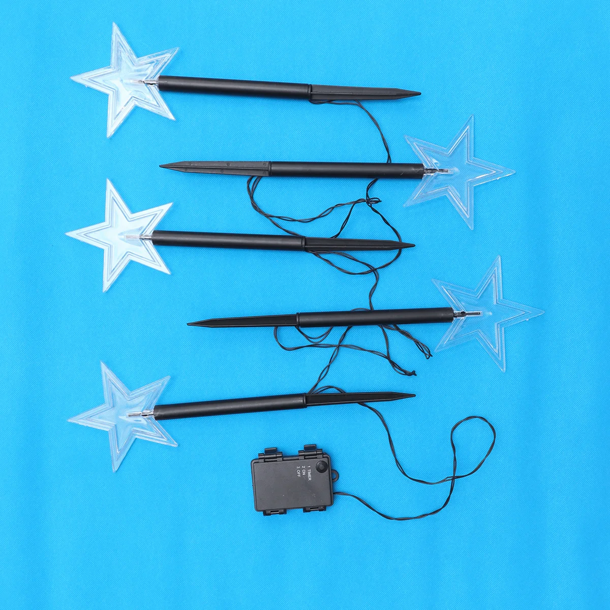 

LED Acrylic Outdoor Christmas Decors String Stake Garden Light Waterproof Star String Yard Lamp without Batteries for Patio Lawn