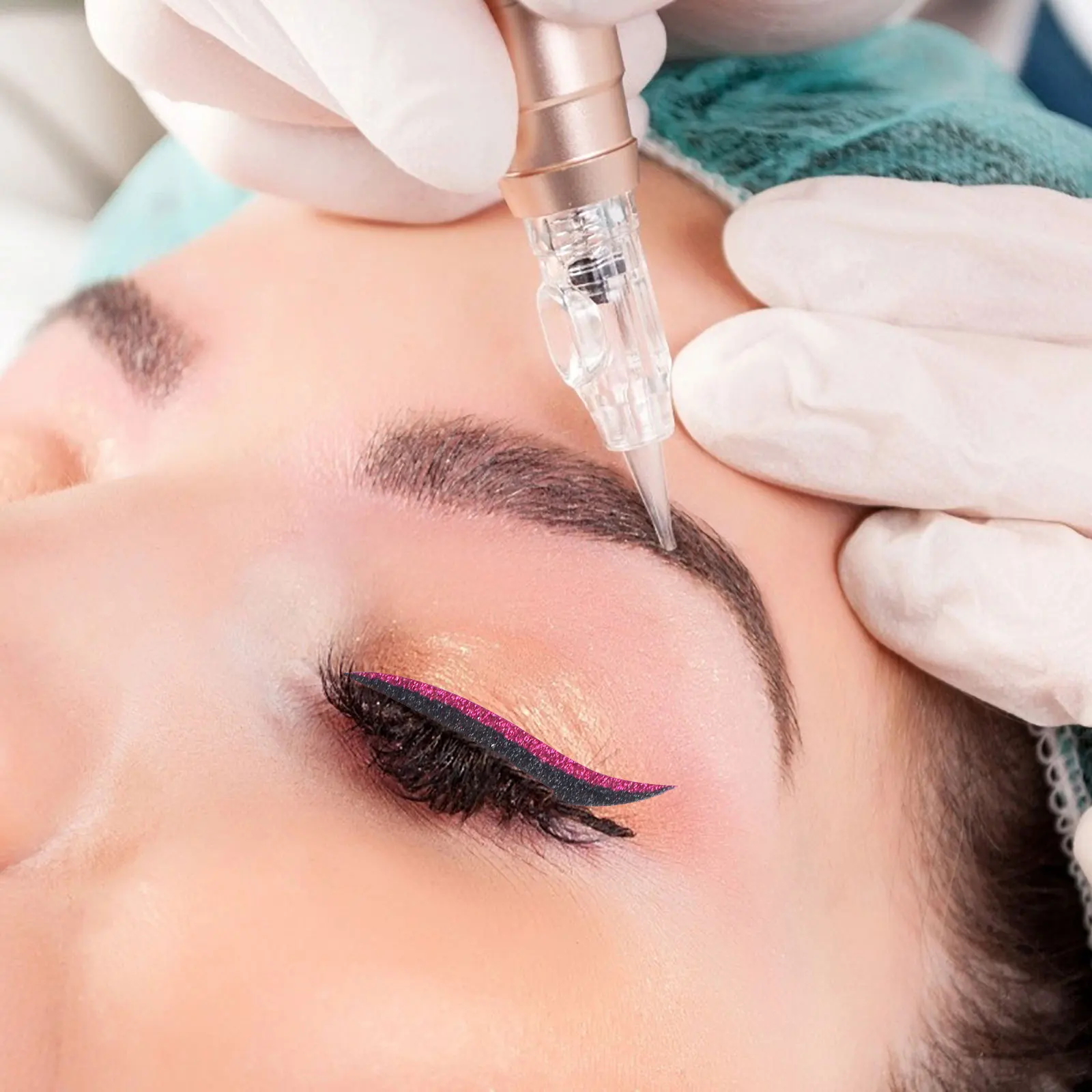 12 paia di strisce per doppia palpebra adesivi per eyeliner strumenti riutilizzabili per il trucco degli occhi impermeabile resistente al sudore aspetto naturale per tutti i giorni