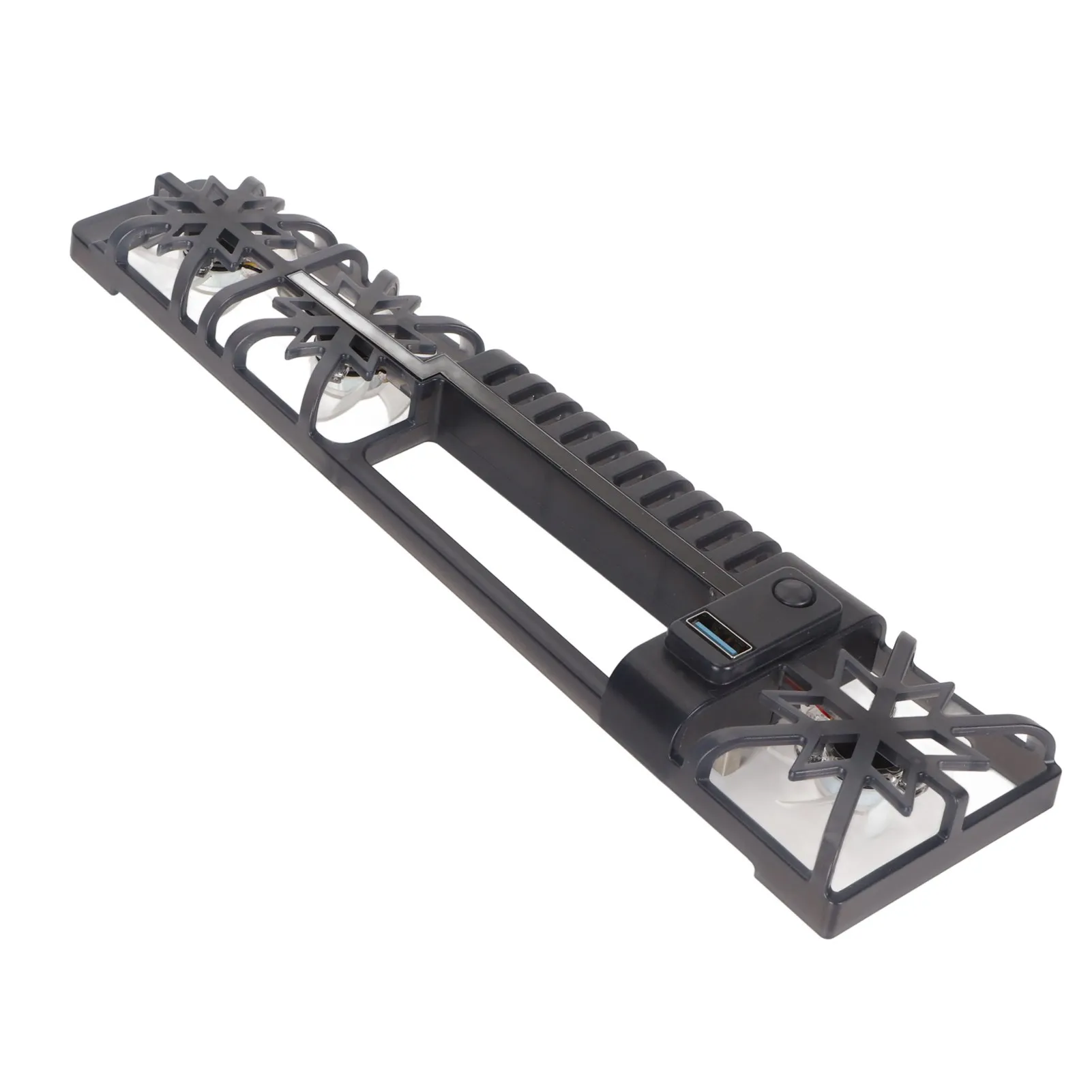 مروحة تبريد وحدة تحكم محمولة عالية السرعة RGB Light وحدة تحكم ألعاب مع منفذ USB 3.0 للإصدارات الرقمية للقرص PS5 النحيف باللون الأسود #6