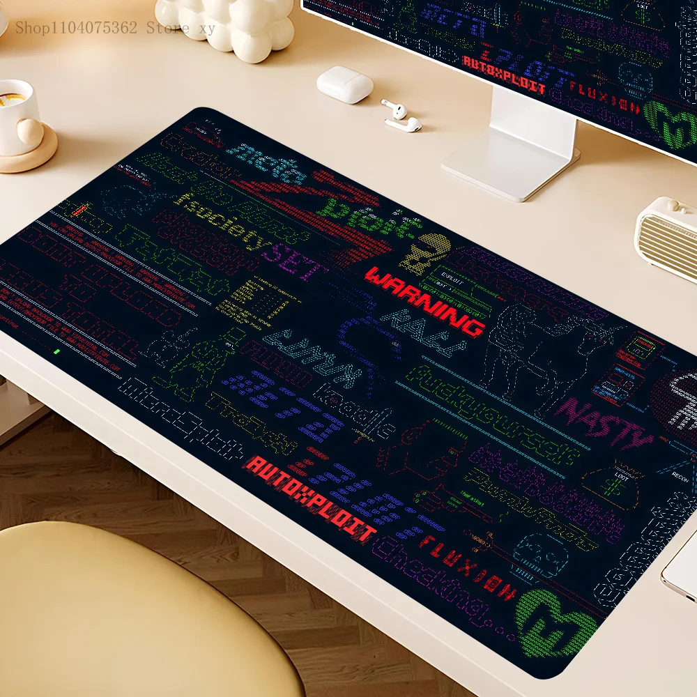 Hacker Virus Mousepad Large Keyboard Desk Mat Gaming Mouse Pad LockEdge Non-slip Mat
