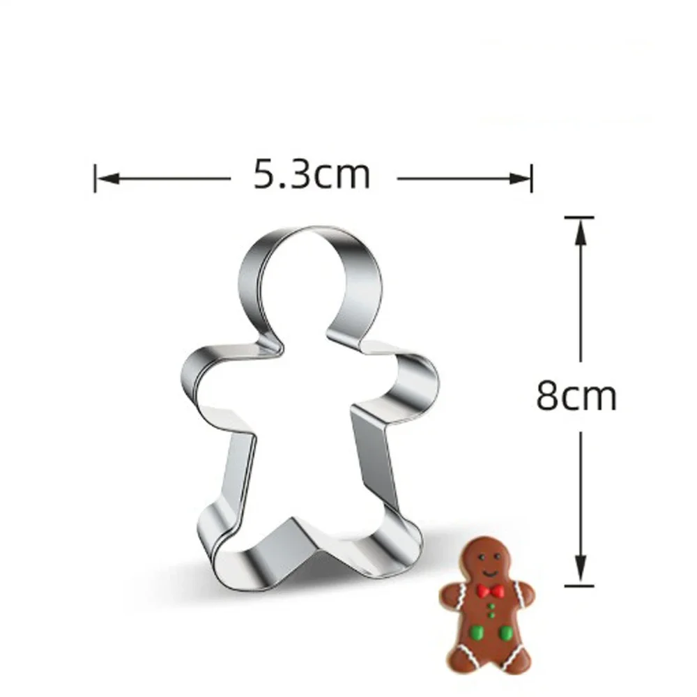 

1pcs Christmas Gingerbread Man Sugarcraft Fondant Cake Decor Tools Stainless Steel Cookie Cutter Moldes Metal Biscuit Mould Bake