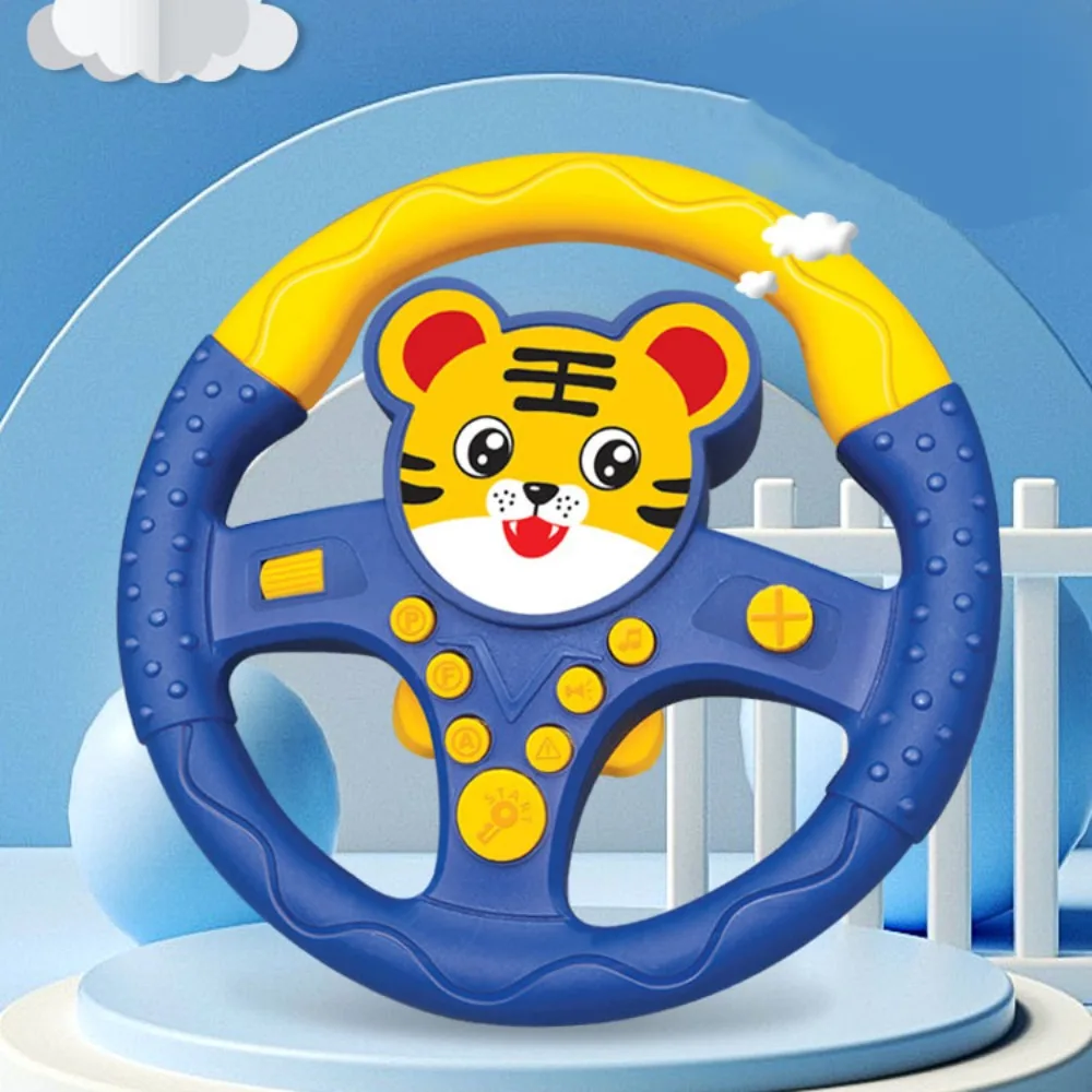 

360 ° Rotation Cartoon Copilot Steering Wheel Montessori Multi Functional Simulation Steering Wheel Toys Interactive Simulation