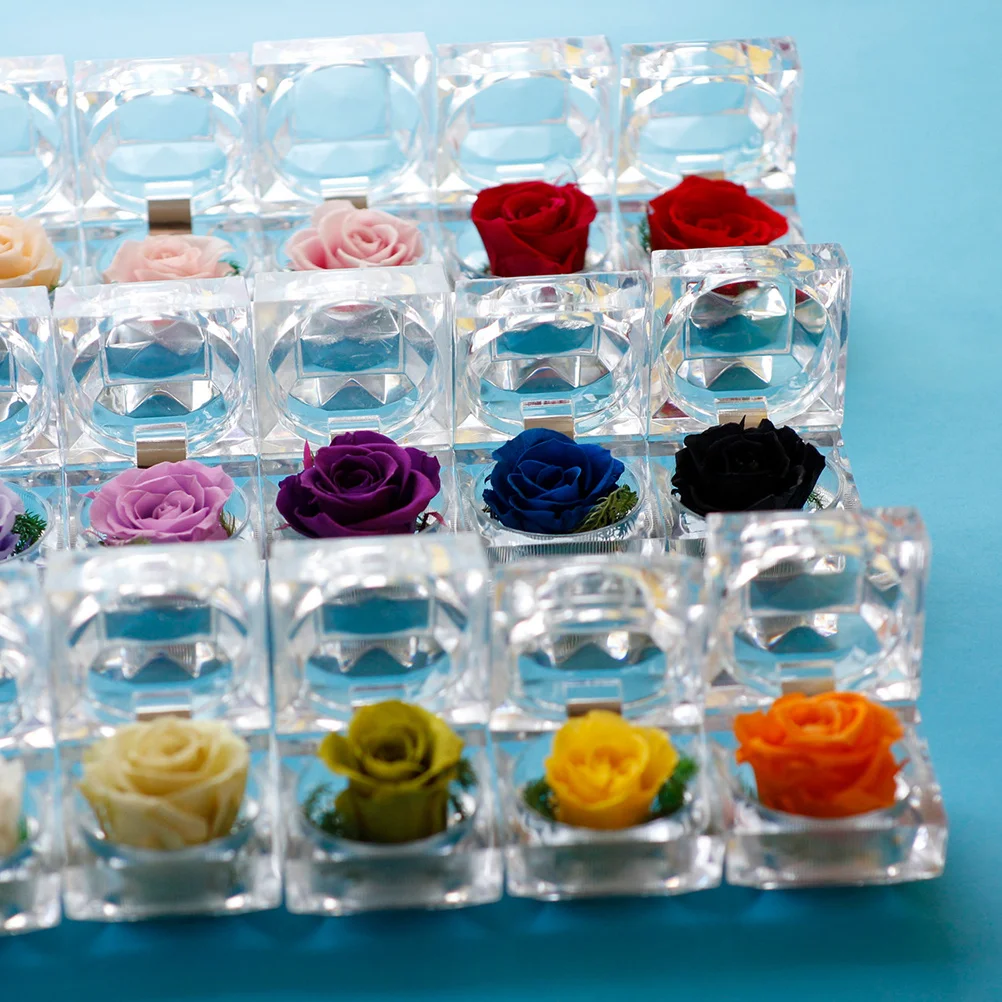 

1Pcs Eternity Rose Gift Preserved Fresh Flower Orange Drawer Box Romantic Anniversary Birthday Decoration Valentine Rose Gifts