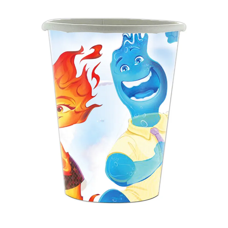 Disney Elemental Einweg Geschirr Set Kinder Geburtstag Party Liefert Pappteller Tasse Serviette Flagge Ballon Hintergrund Kuchen Dekor