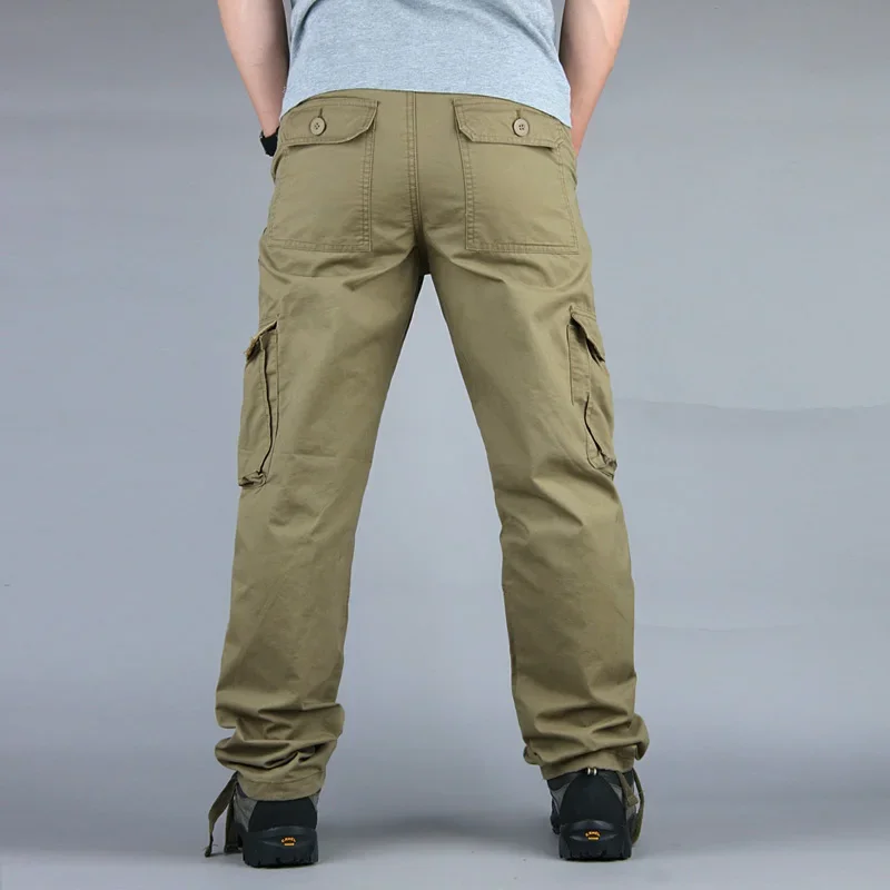 

Spring Autumn Multi Pocket Militar Cargo Pants Men Combat Army Tactical Military Pants Joggers Cotton Man Trousers 2019