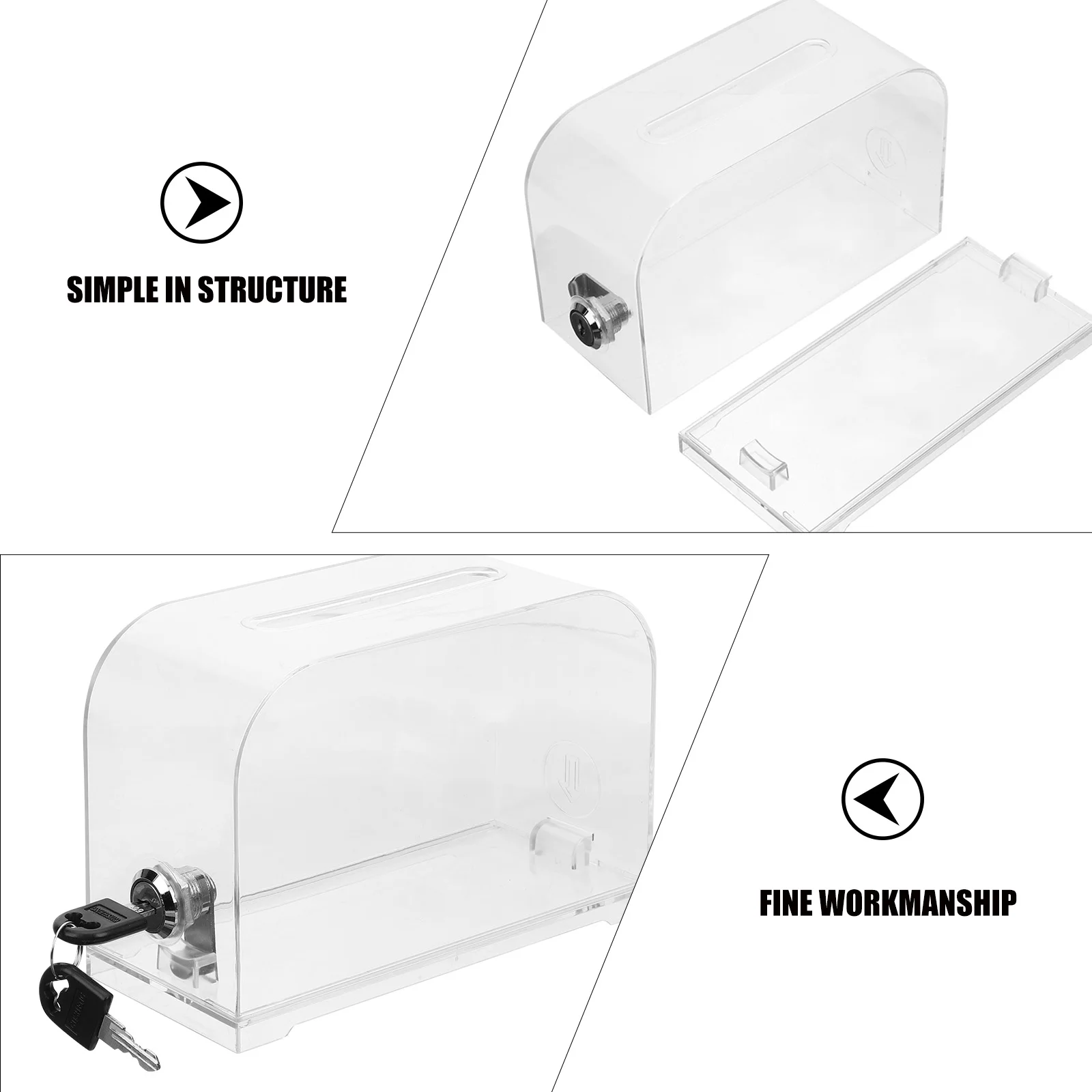 

Business Card Holder Desk Organizer High-end Material Sturdy Large Capacity Transparent Design Office Use Cards Case