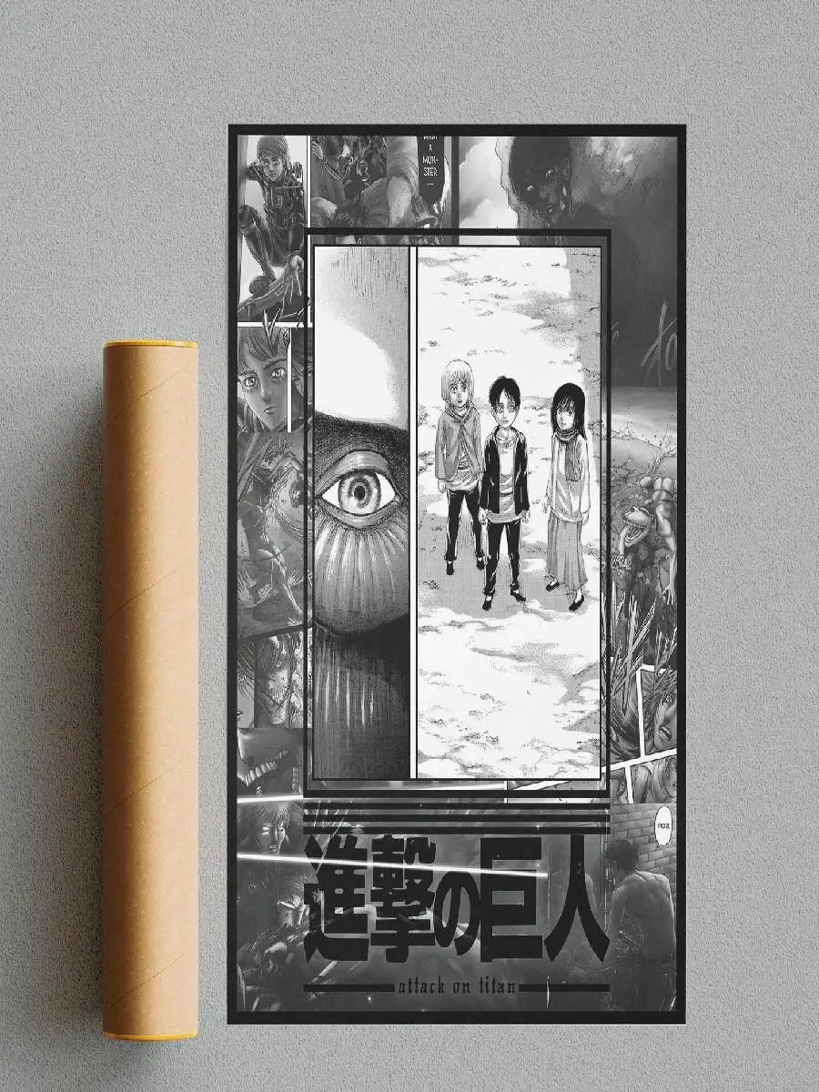 Attack on Titan Anime Poster  Mikasa Black  White Manga Aesthetic Canvas Wall Art  Kawaii Room Decor  Home Decoration  Prints  P