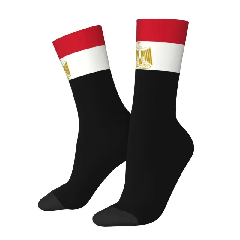 Funny Printing Flag Of Egypt Socks for Women Men Stretchy Summer Autumn Winter Crew Socks