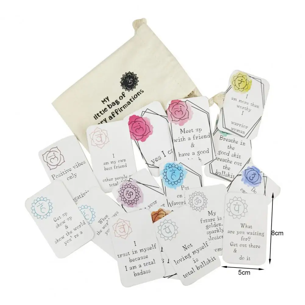 16Pcs/Set Affirmation Card Self-improvement Sweary Affirmation Card with Storage Bag Best Friend Self-Worth Gift Birthday Card