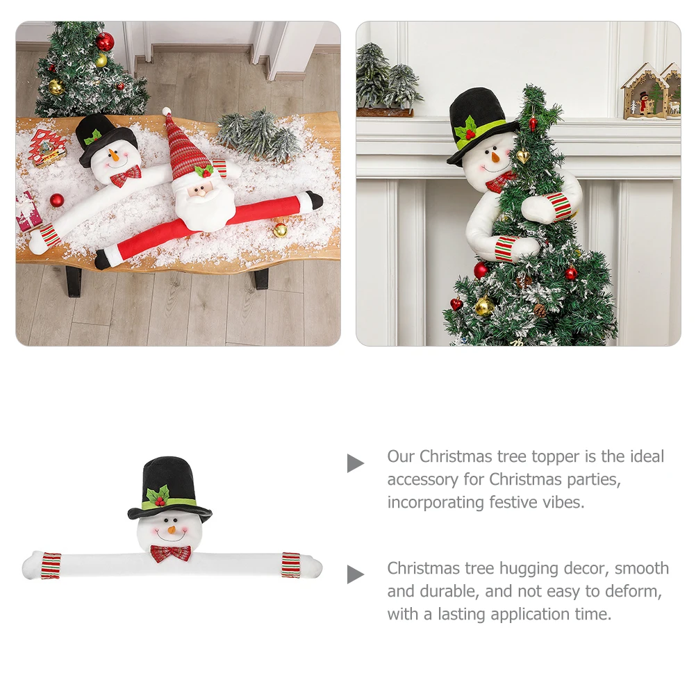 

Christmas Topper Decorations Red Green White Snowman Christmas Tree Decoration Ornaments Indoor Party Holiday Supplies