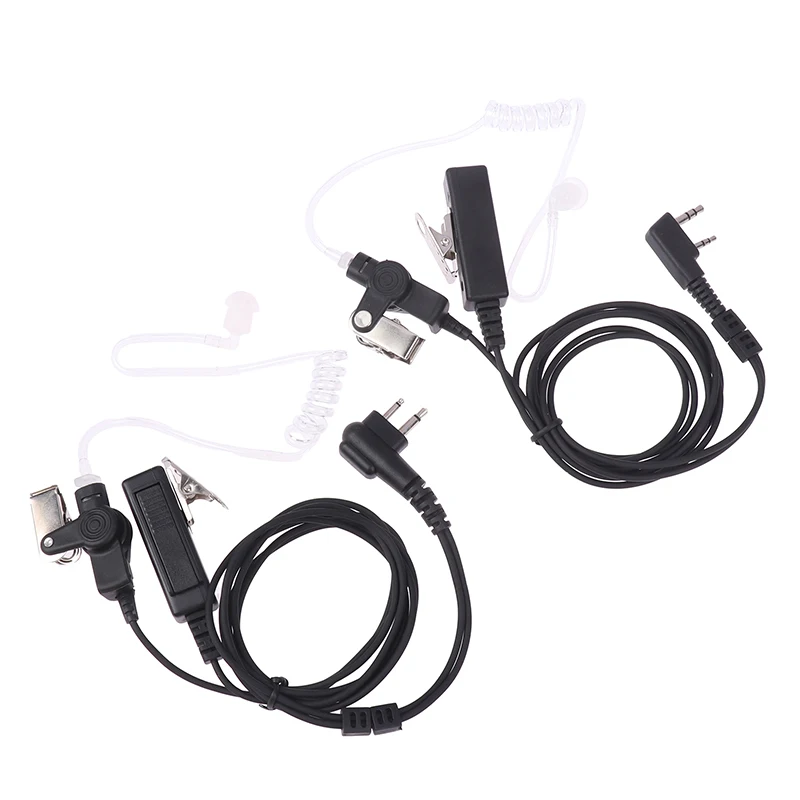 BAOFENG-2 Pin PTT MIC Headset, Acoustic Air Tube, microfone fone de ouvido, fone de ouvido para PTT, GP88, A8, GP3688