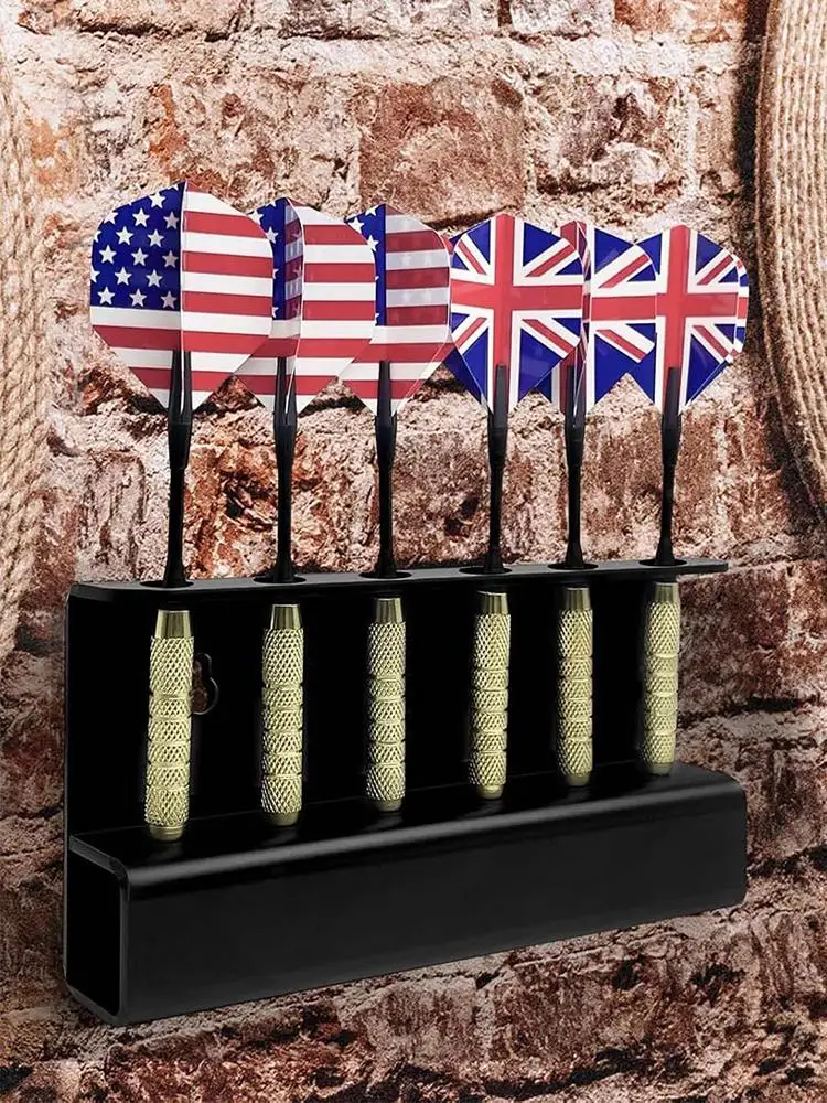 Dart Holder Acrylic Multi-Capacity Storage Organizer Wall Mount Dartboard Training Dart Rack for Indoor Outdoor Game Rooms
