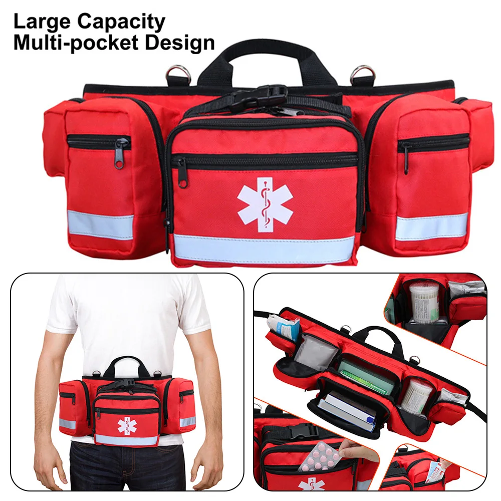 Marsupio di salvataggio vuoto borsa di pronto soccorso per il campeggio viaggio conservazione medica organizzatore medico corsa di sopravvivenza di emergenza all'aperto