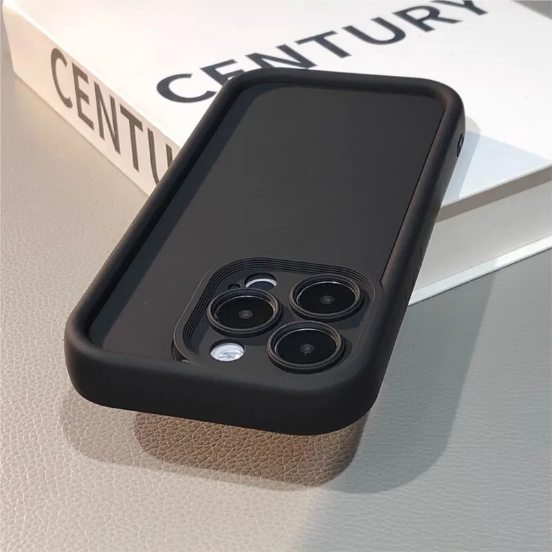Luxus Matte Fall Für iphone 11 12 13 14 15 16 17 Pro XR X XS Max 7 8 Plus SE 16E Air Kamera Schutz Anti Drop Silikon Abdeckung