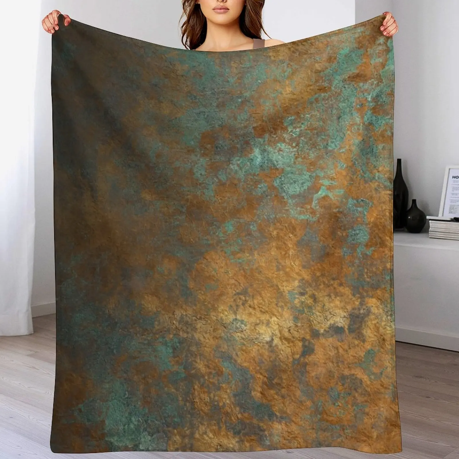 oxidized copper Throw Blanket funny gift Picnic Blankets