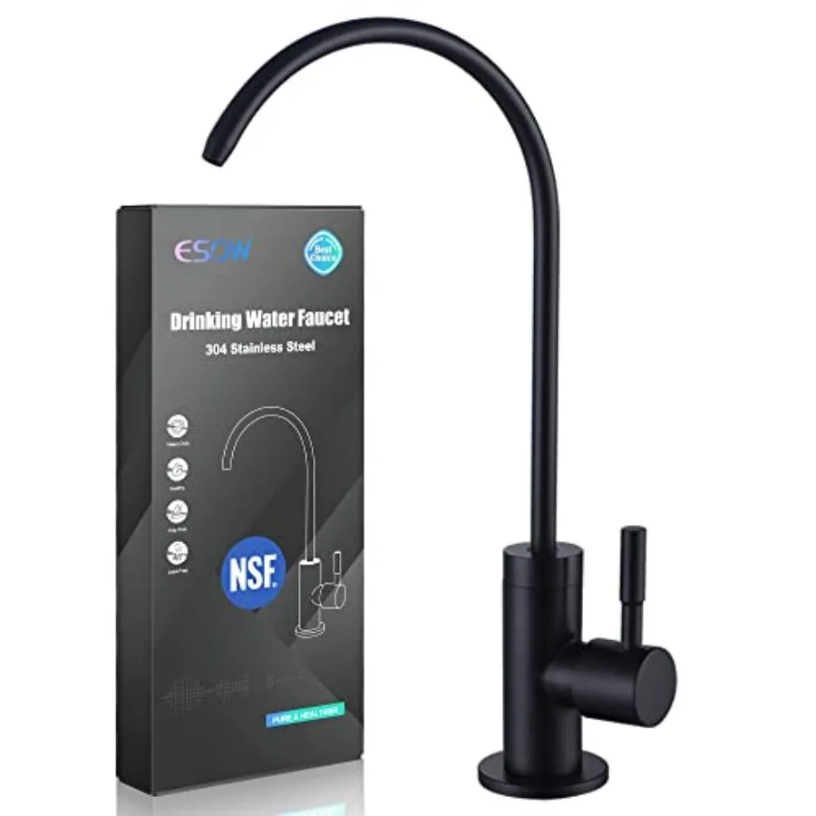 

Kitchen Water Filter Faucet, 100% Lead-Free Drinking Water Faucet Fits Most Reverse Osmosis Units or Water Filtration System in