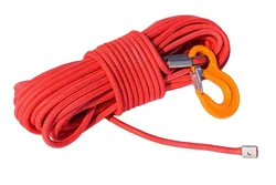 Red 12mm*30m UHMWPE core with UHMWPE jacket,Synthetic Winch Cable,Boat Winch Rope,Towing Ropes,Winch Line