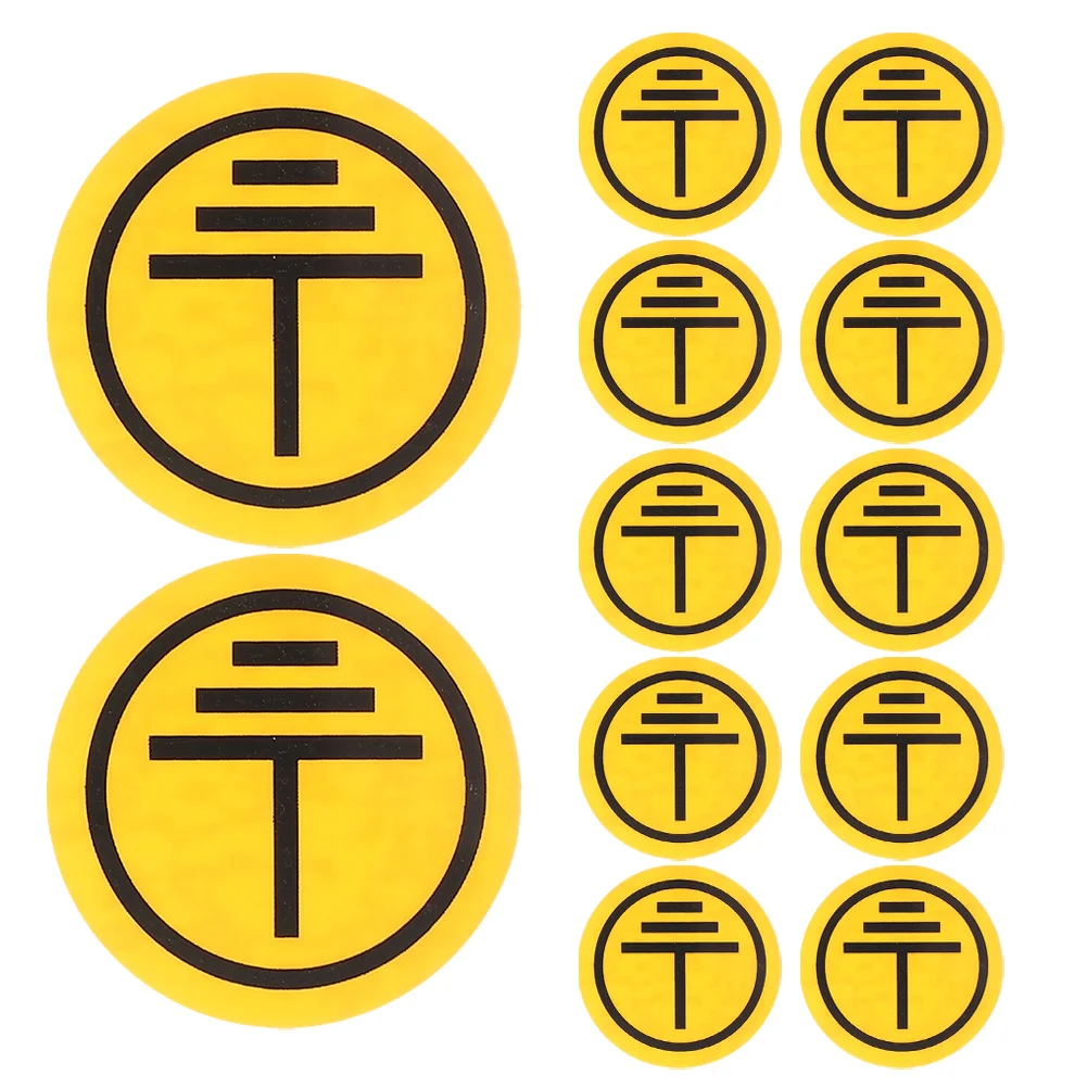 15 قطعة من ملصقات رمز الأرض الكهربائية، ملصقات أمان حساسة للحرارة، علامات تحذير للآلات الكهربائية #1