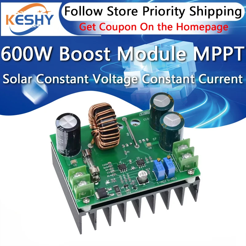 DC 10-60V To 12-80V High Power Boost Module 600W MPPT Solar Constant Voltage Constant Current Vehicle Voltage Regulator Module
