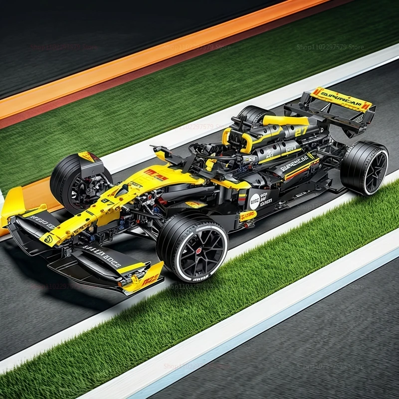 Tecnico 1:8 Formula Racing Car Building Blocks MOC City Speed Racing F1 Modello di veicolo Kit Regalo per bambini Giocattolo educativo